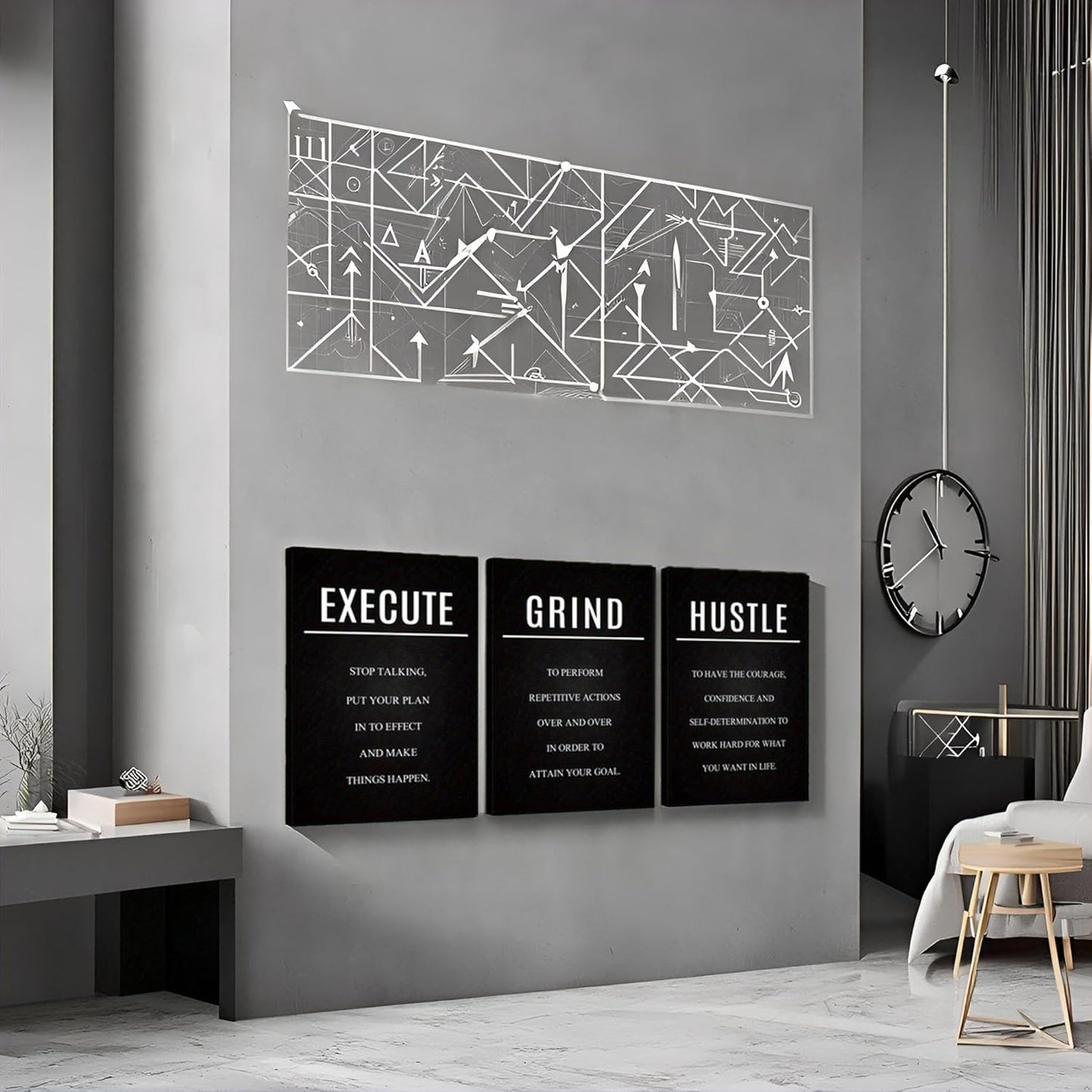 3 Pieces Inspirational Wall Art Motivational Art Positive Affirmations Wall Decor Motivational Poster Inspirational Poster for Office Decor (16''Wx24''Hx3Pcs)
