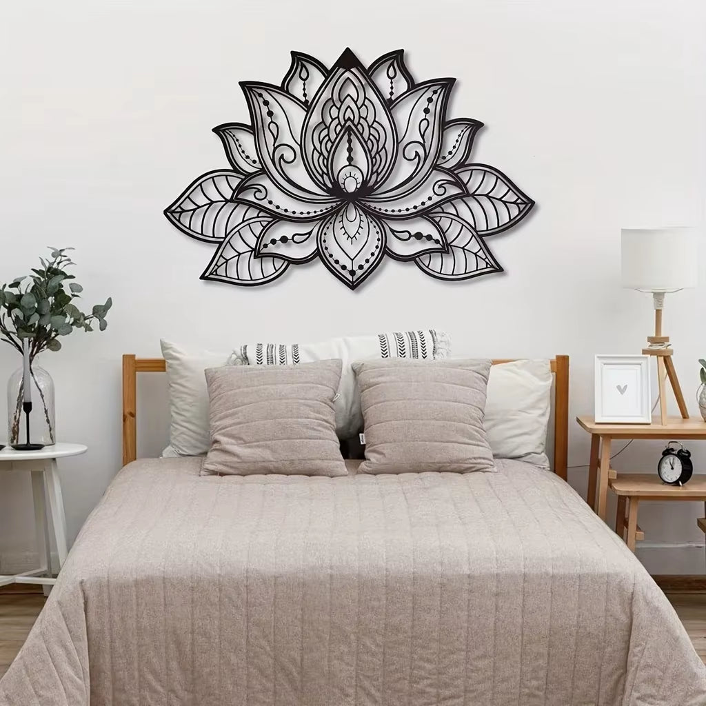 Mandala Wall Art, Lotus Flower Mandala Metal Wall Art, Metal Wall Art Spiritual Deco, Wall Decor Metal Wall Hanging,