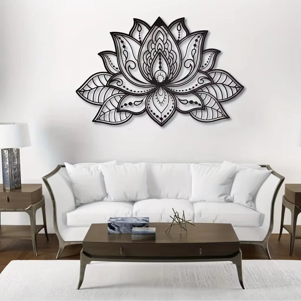 Mandala Wall Art, Lotus Flower Mandala Metal Wall Art, Metal Wall Art Spiritual Deco, Wall Decor Metal Wall Hanging,