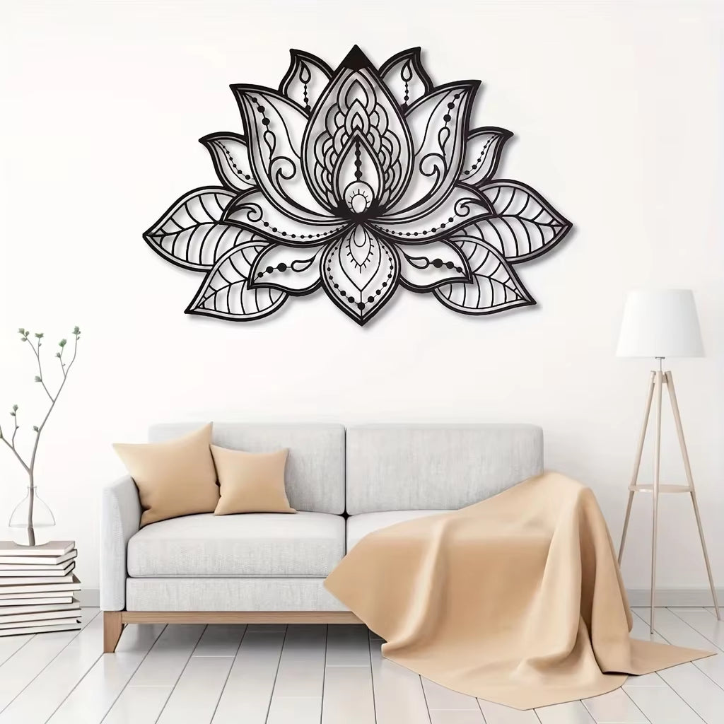 Mandala Wall Art, Lotus Flower Mandala Metal Wall Art, Metal Wall Art Spiritual Deco, Wall Decor Metal Wall Hanging,