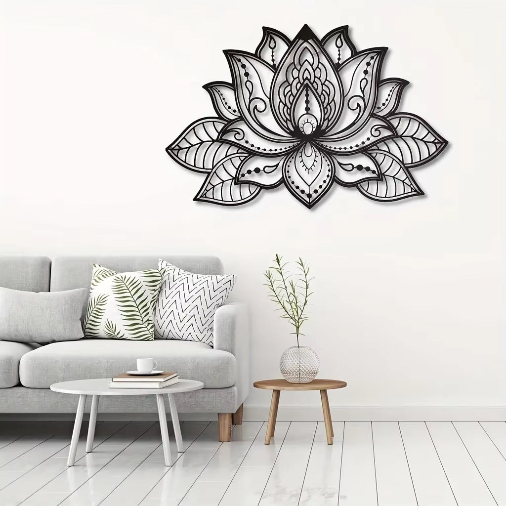 Mandala Wall Art, Lotus Flower Mandala Metal Wall Art, Metal Wall Art Spiritual Deco, Wall Decor Metal Wall Hanging,
