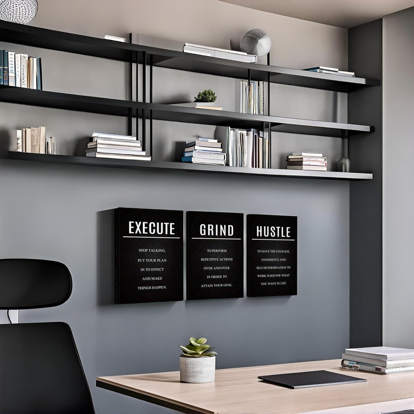 3 Pieces Inspirational Wall Art Motivational Art Positive Affirmations Wall Decor Motivational Poster Inspirational Poster for Office Decor (16''Wx24''Hx3Pcs)
