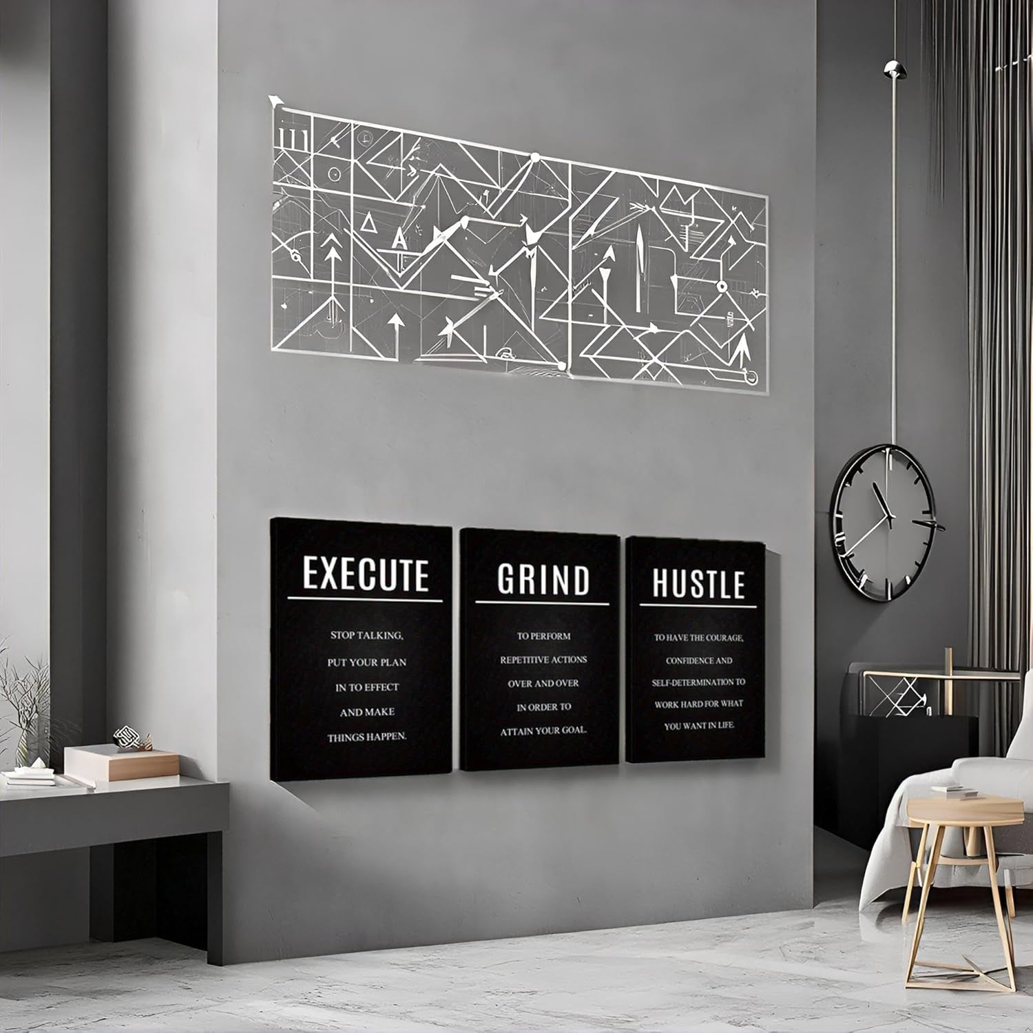 3 Pieces Inspirational Wall Art Motivational Art Positive Affirmations Wall Decor Motivational Poster Inspirational Poster for Office Decor (16''Wx24''Hx3Pcs)