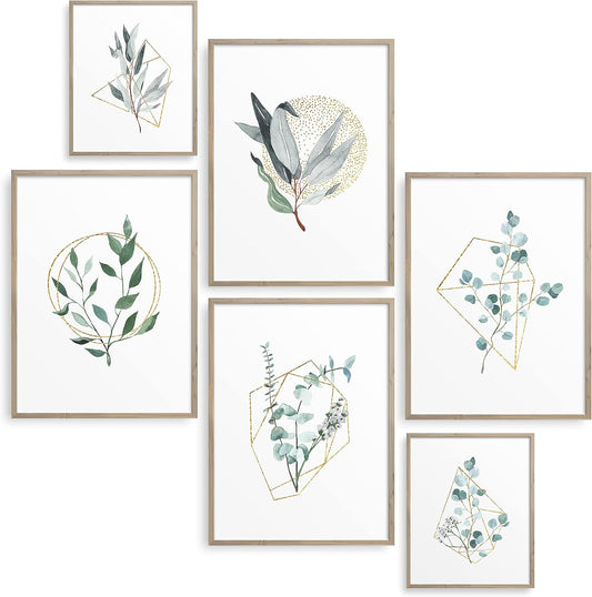 Boho Wall Decor - Set of 6 Boho Prints - Unframed - Boho Wall Art, Minimalist Wall Art, Minimalist Decor, Plant Wall Decor, Botanical Wall Art, Boho Bedroom, Plant Wall Art, Botanical Prints